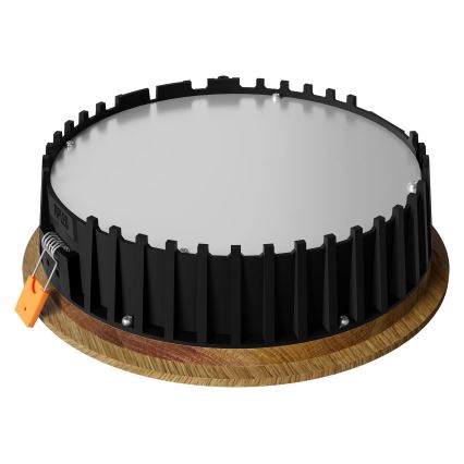 APLED - Светодиодный встроенный светильник RONDO WOODLINE LED/12W/230V 3000K диаметр 20 см дуб твердая древесина