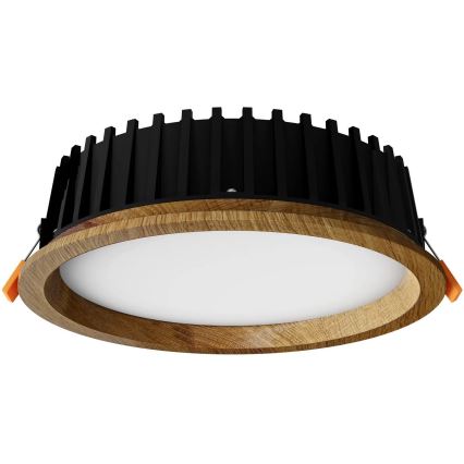 APLED - Светодиодный встроенный светильник RONDO WOODLINE LED/12W/230V 4000K диаметр 20 см дуб твердая древесина
