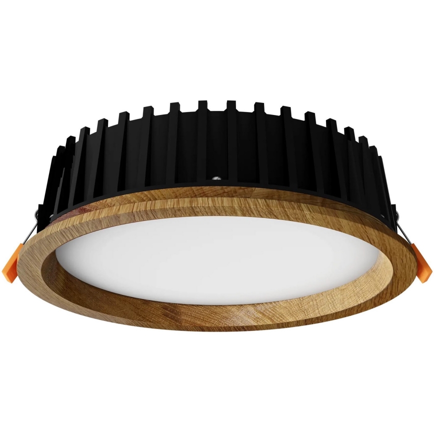 APLED - Светодиодный встроенный светильник RONDO WOODLINE LED/12W/230V 4000K диаметр 20 см дуб твердая древесина