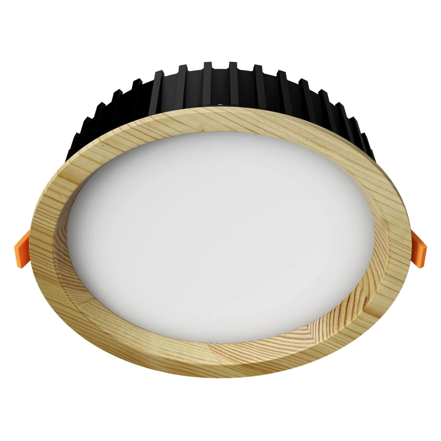 APLED - Светодиодный встроенный светильник RONDO WOODLINE LED/12W/230V 4000K диаметр 20 см сосна твердая древесина