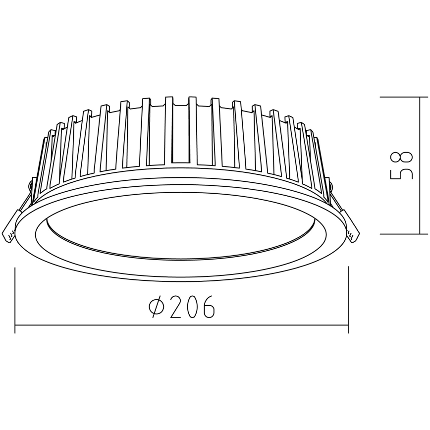 APLED - Светодиодный встроенный светильник RONDO WOODLINE LED/12W/230V 4000K диаметр 20 см сосна твердая древесина