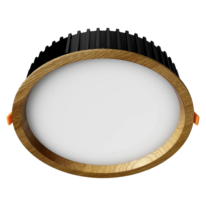 APLED - Светодиодный встроенный светильник RONDO WOODLINE LED/18W/230V 3000K диаметр 26 см дуб твердая древесина