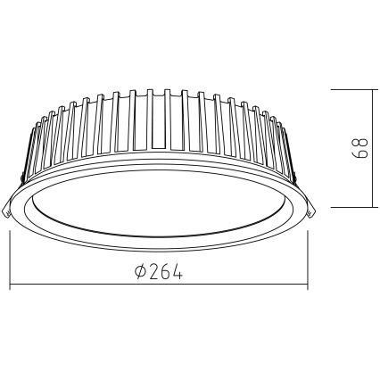 APLED - Светодиодный встроенный светильник RONDO WOODLINE LED/18W/230V 3000K диаметр 26 см дуб твердая древесина