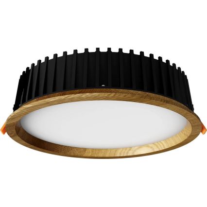 APLED - Светодиодный встроенный светильник RONDO WOODLINE LED/18W/230V 4000K диаметр 26 см дуб твердая древесина