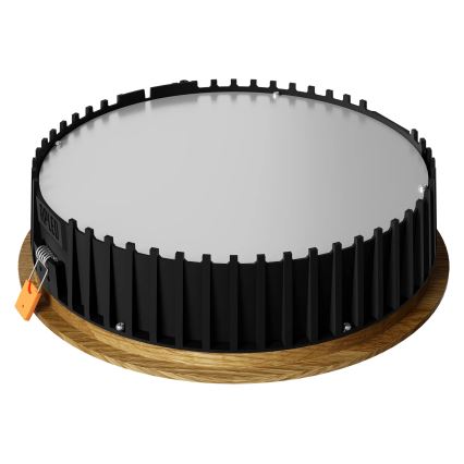 APLED - Светодиодный встроенный светильник RONDO WOODLINE LED/18W/230V 4000K диаметр 26 см дуб твердая древесина