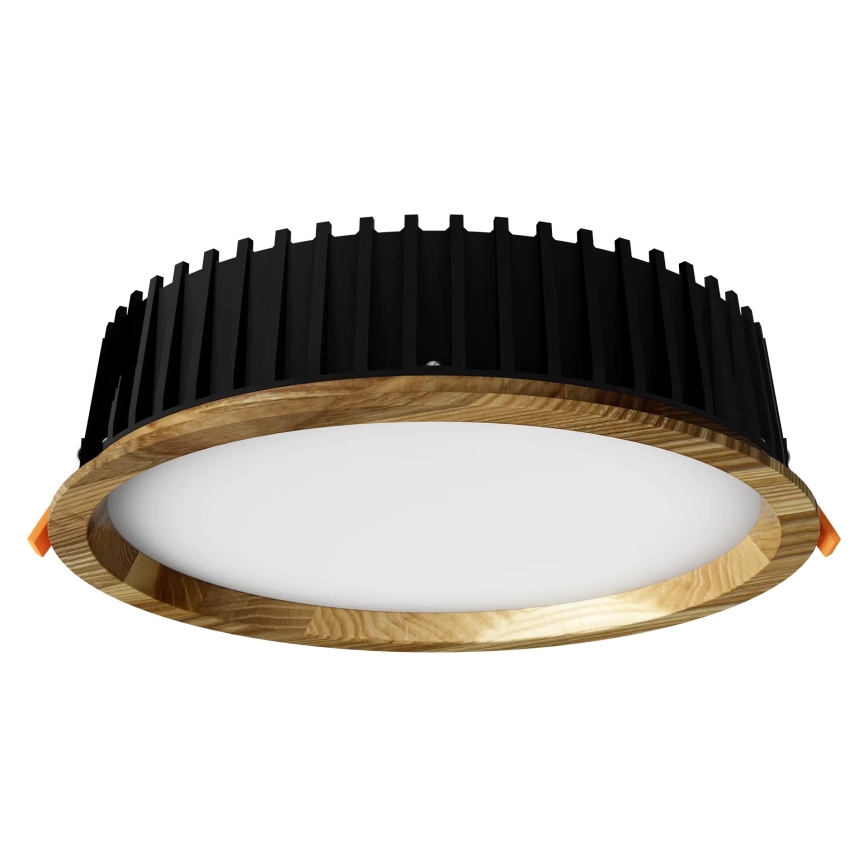 APLED - Светодиодный встроенный светильник RONDO WOODLINE LED/18W/230V 4000K диаметр 26 см пепел твердая древесина