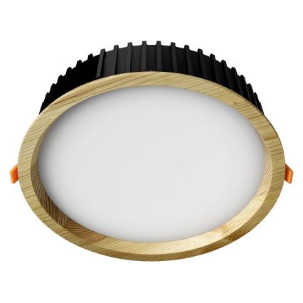 APLED - Светодиодный встроенный светильник RONDO WOODLINE LED/18W/230V 4000K диаметр 26 см сосна твердая древесина