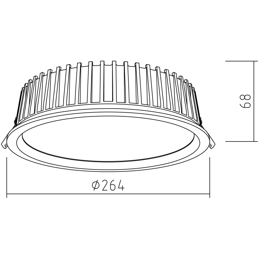 APLED - Светодиодный встроенный светильник RONDO WOODLINE LED/18W/230V 4000K диаметр 26 см сосна твердая древесина
