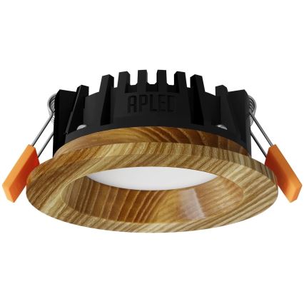 APLED - Светодиодный встроенный светильник RONDO WOODLINE LED/3W/230V 3000K диаметр 9 см пепел твердая древесина