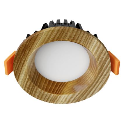 APLED - Светодиодный встроенный светильник RONDO WOODLINE LED/3W/230V 3000K диаметр 9 см пепел твердая древесина