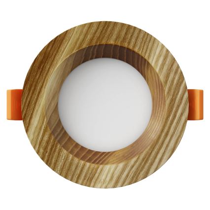 APLED - Светодиодный встроенный светильник RONDO WOODLINE LED/3W/230V 3000K диаметр 9 см пепел твердая древесина