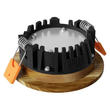 APLED - Светодиодный встроенный светильник RONDO WOODLINE LED/3W/230V 3000K диаметр 9 см пепел твердая древесина