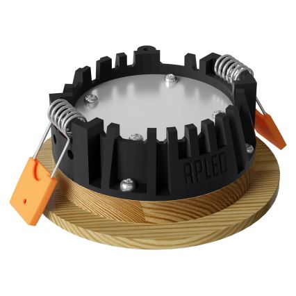 APLED - Светодиодный встроенный светильник RONDO WOODLINE LED/3W/230V 3000K диаметр 9 см сосна твердая древесина