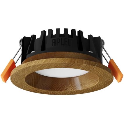 APLED - Светодиодный встроенный светильник RONDO WOODLINE LED/3W/230V 4000K диаметр 9 см дуб твердая древесина