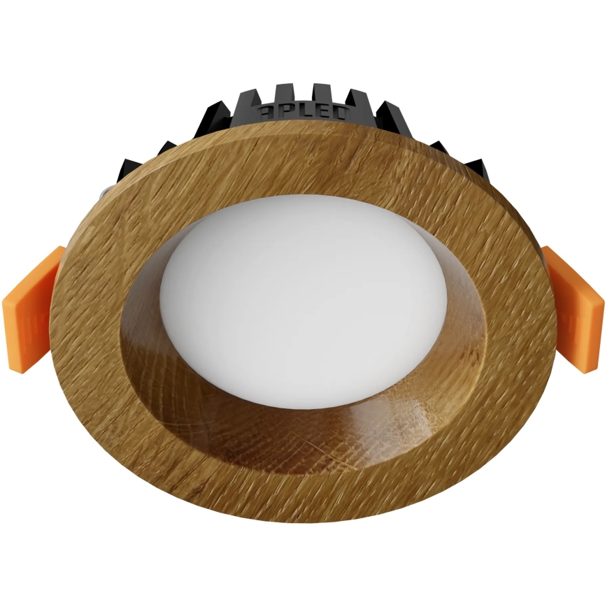APLED - Светодиодный встроенный светильник RONDO WOODLINE LED/3W/230V 4000K диаметр 9 см дуб твердая древесина