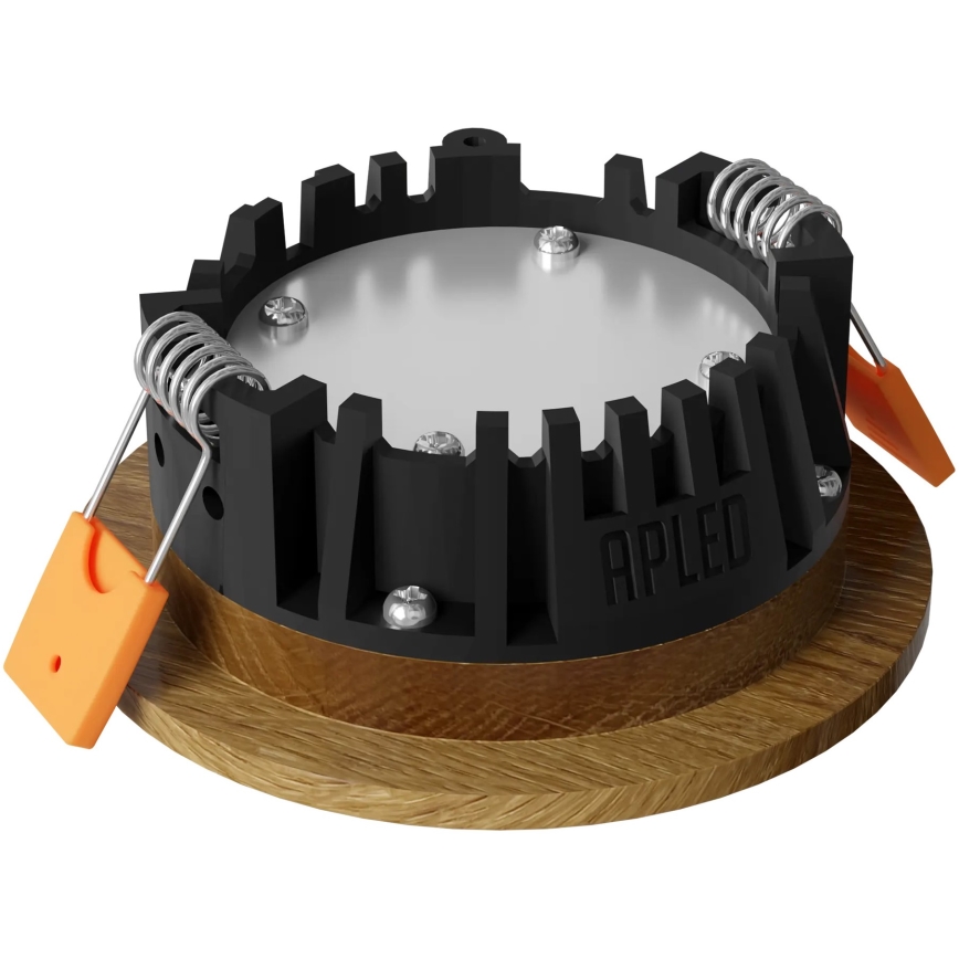 APLED - Светодиодный встроенный светильник RONDO WOODLINE LED/3W/230V 4000K диаметр 9 см дуб твердая древесина