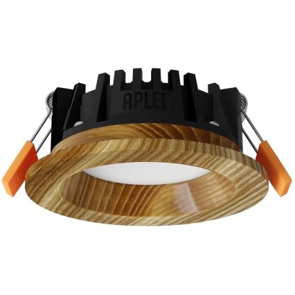 APLED - Светодиодный встроенный светильник RONDO WOODLINE LED/3W/230V 4000K диаметр 9 см пепел твердая древесина