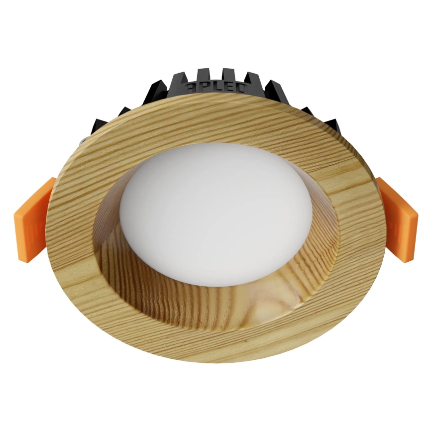 APLED - Светодиодный встроенный светильник RONDO WOODLINE LED/3W/230V 4000K диаметр 9 см сосна твердая древесина