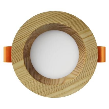 APLED - Светодиодный встроенный светильник RONDO WOODLINE LED/3W/230V 4000K диаметр 9 см сосна твердая древесина