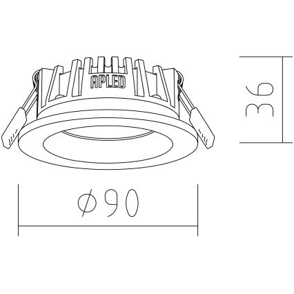 APLED - Светодиодный встроенный светильник RONDO WOODLINE LED/3W/230V 4000K диаметр 9 см сосна твердая древесина