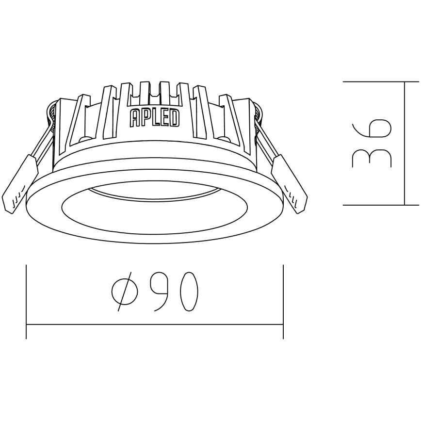 APLED - Светодиодный встроенный светильник RONDO WOODLINE LED/3W/230V 4000K диаметр 9 см сосна твердая древесина