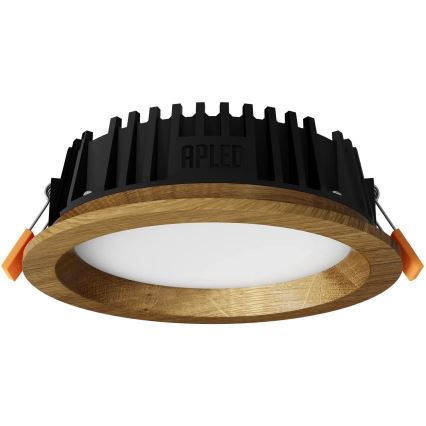 APLED - Светодиодный встроенный светильник RONDO WOODLINE LED/6W/230V 3000K диаметр 15 см дуб твердая древесина