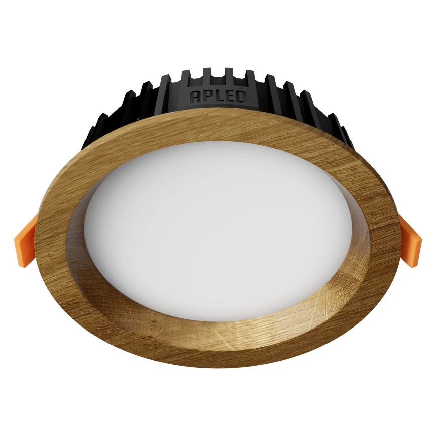APLED - Светодиодный встроенный светильник RONDO WOODLINE LED/6W/230V 3000K диаметр 15 см дуб твердая древесина