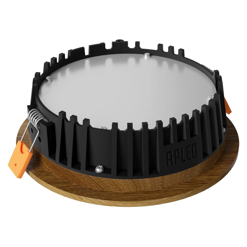 APLED - Светодиодный встроенный светильник RONDO WOODLINE LED/6W/230V 4000K диаметр 15 см дуб твердая древесина