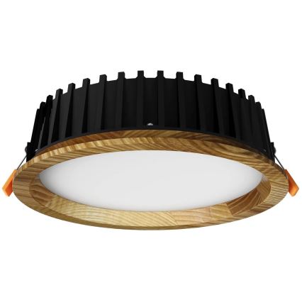 APLED - Светодиодный встроенный светильник RONDO WOODLINE LED/6W/230V 4000K диаметр 15 см пепел твердая древесина