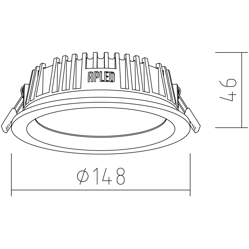 APLED - Светодиодный встроенный светильник RONDO WOODLINE LED/6W/230V 4000K диаметр 15 см пепел твердая древесина