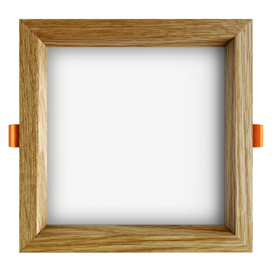 APLED - Светодиодный встроенный светильник SQUARE WOODLINE LED/12W/230V 3000K 17x17 см дуб твердая древесина
