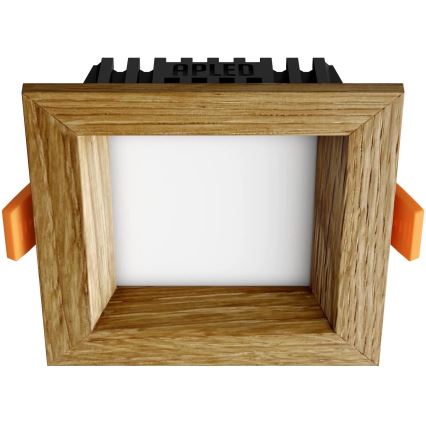 APLED - Светодиодный встроенный светильник SQUARE WOODLINE LED/3W/230V 3000K 9x9 см дуб твердая древесина