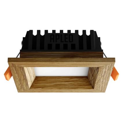 APLED - Светодиодный встроенный светильник SQUARE WOODLINE LED/3W/230V 3000K 9x9 см дуб твердая древесина