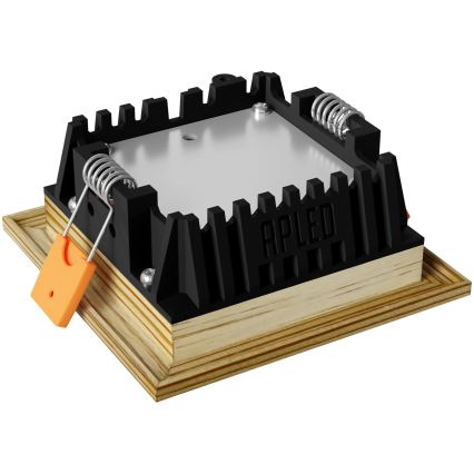 APLED - Светодиодный встроенный светильник SQUARE WOODLINE LED/3W/230V 4000K 9x9 см сосна твердая древесина