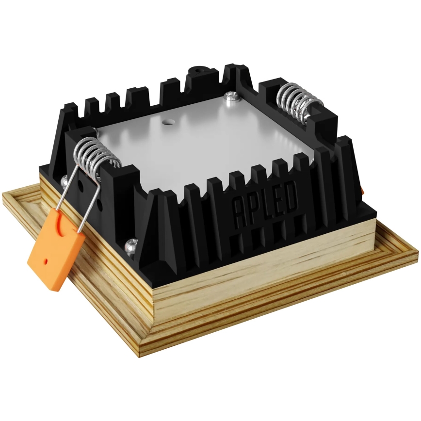 APLED - Светодиодный встроенный светильник SQUARE WOODLINE LED/3W/230V 4000K 9x9 см сосна твердая древесина