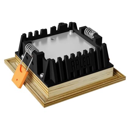 APLED - Светодиодный встроенный светильник SQUARE WOODLINE LED/6W/230V 3000K 12x12 см сосна твердая древесина
