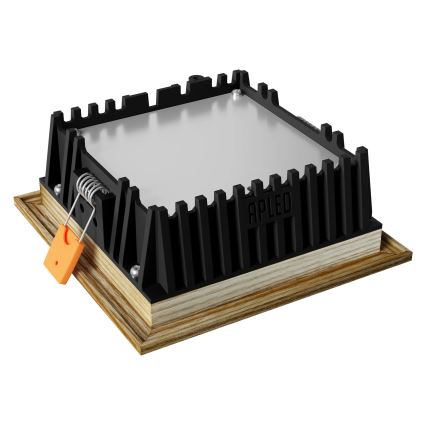 APLED - Светодиодный встроенный светильник SQUARE WOODLINE LED/6W/230V 4000K 12x12 см пепел твердая древесина