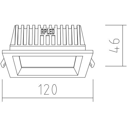 APLED - Светодиодный встроенный светильник SQUARE WOODLINE LED/6W/230V 4000K 12x12 см пепел твердая древесина