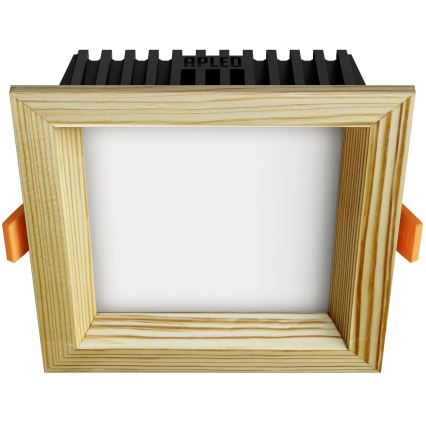APLED - Светодиодный встроенный светильник SQUARE WOODLINE LED/6W/230V 4000K 12x12 см сосна твердая древесина