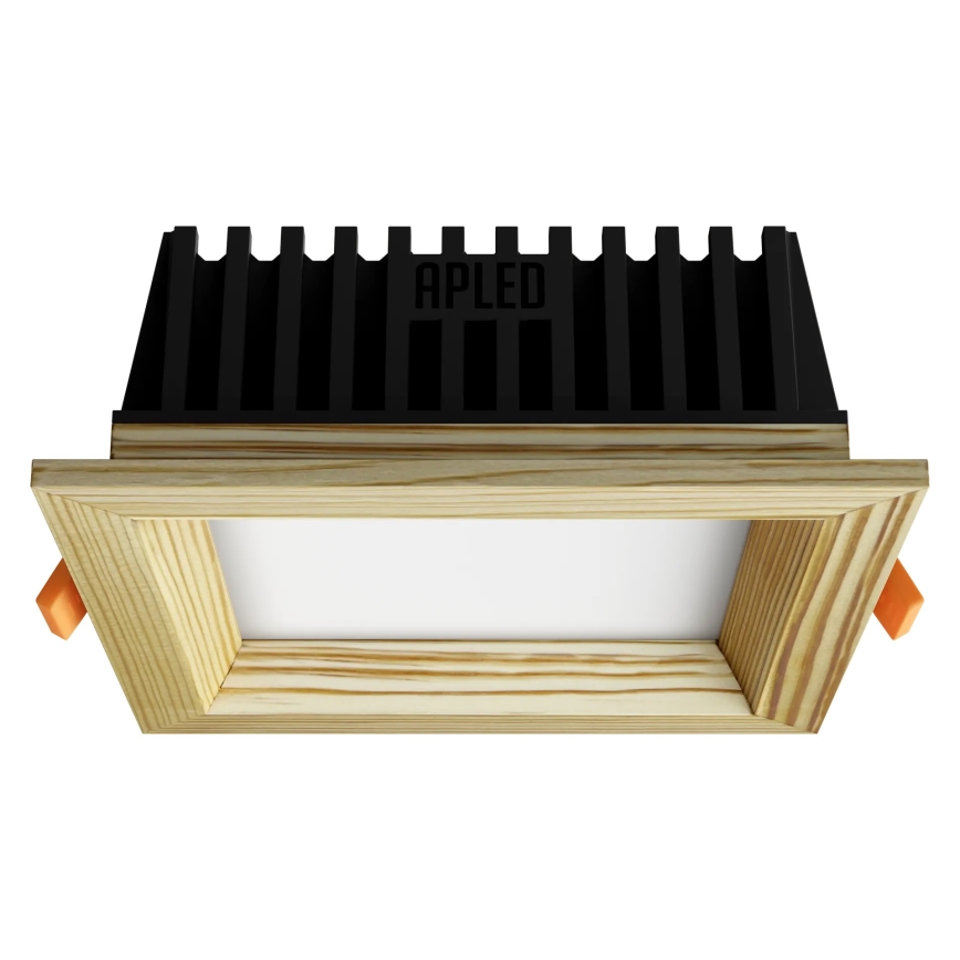APLED - Светодиодный встроенный светильник SQUARE WOODLINE LED/6W/230V 4000K 12x12 см сосна твердая древесина