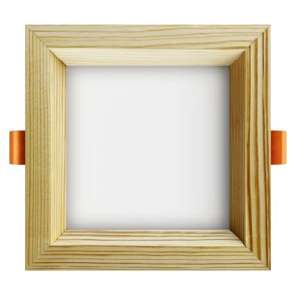 APLED - Светодиодный встроенный светильник SQUARE WOODLINE LED/6W/230V 4000K 12x12 см сосна твердая древесина