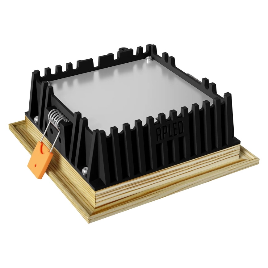 APLED - Светодиодный встроенный светильник SQUARE WOODLINE LED/6W/230V 4000K 12x12 см сосна твердая древесина