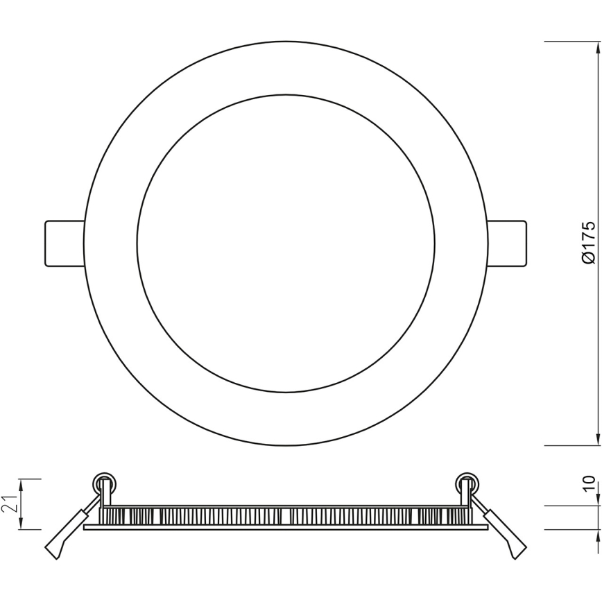 APLED - Светодиодный встроенный светильник для ванной комнаты RONDO LED/12W/230V IP54 175 мм