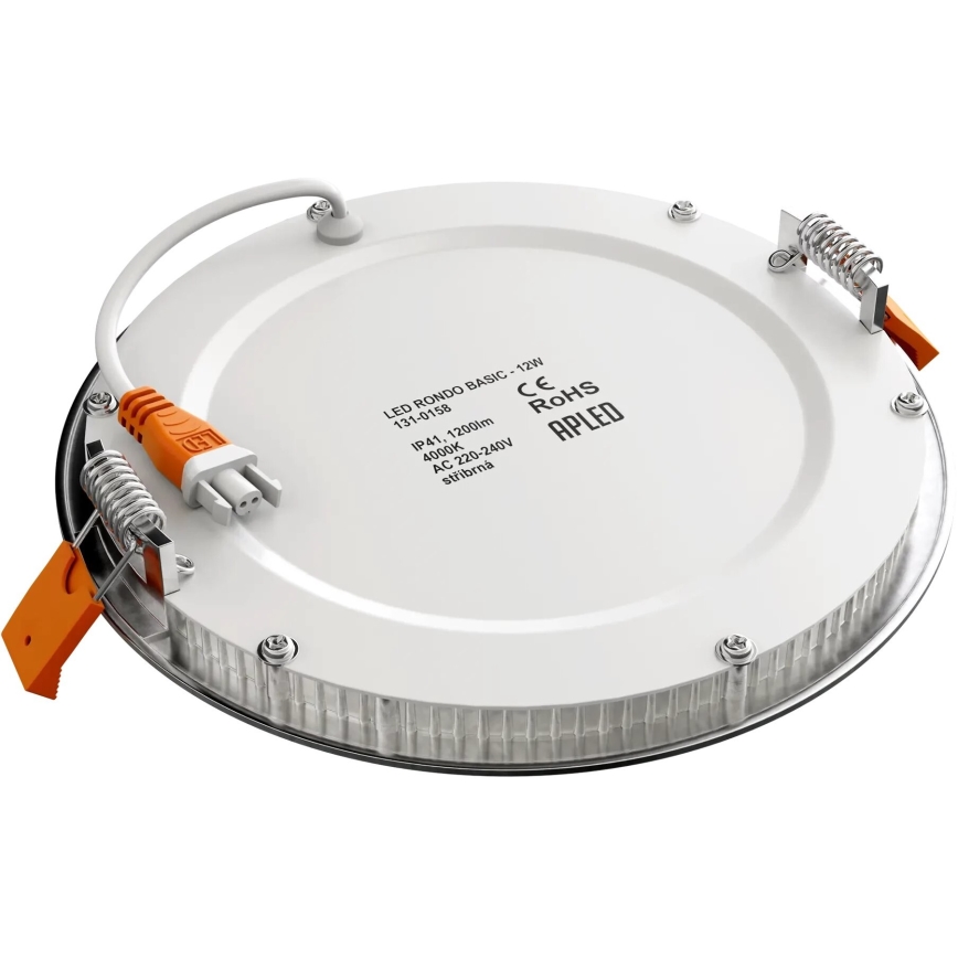 APLED - Светодиодный встроенный светильник для ванной комнаты RONDO LED/12W/230V IP40 диаметр 17 см матовый хром