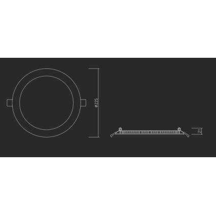 APLED - Светодиодный встроенный светильник для ванной комнаты RONDO LED/18W/230V IP40 диаметр 22,5 см матовый хром