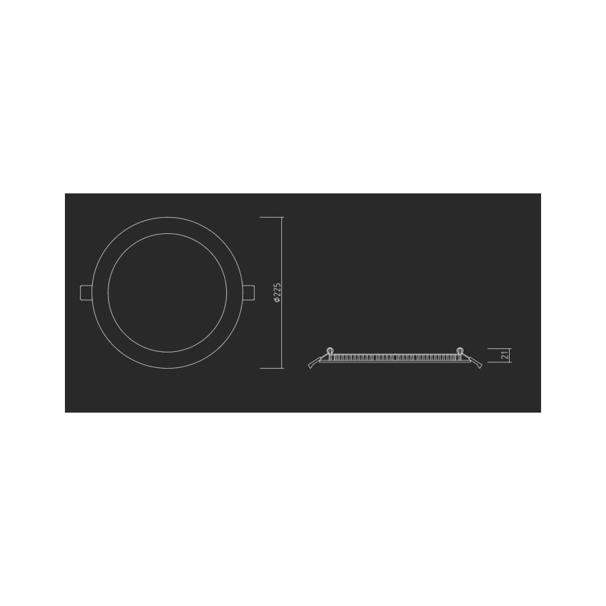 APLED - Светодиодный встроенный светильник для ванной комнаты RONDO LED/18W/230V IP40 диаметр 22,5 см матовый хром