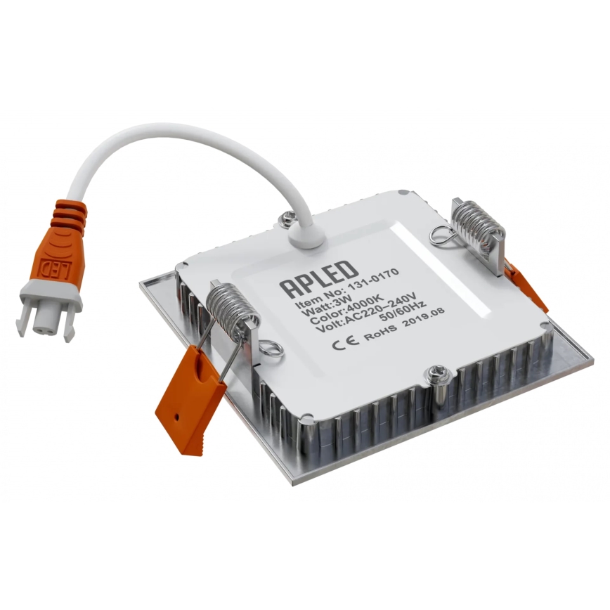 APLED - Светодиодный встроенный светильник для ванной комнаты SQUARE LED/3W/230V IP41 85x85 мм