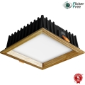 APLED - Светодиодный встроенный светильник SQUARE WOODLINE LED/12W/230V 3000K 17x17 см пепел твердая древесина