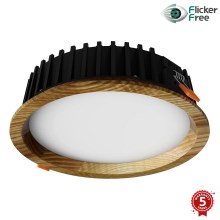 APLED - Светодиодный встроенный светильник RONDO WOODLINE LED/12W/230V 4000K диаметр 20 см пепел твердая древесина