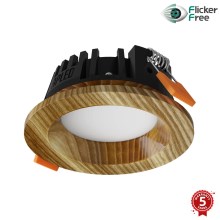 APLED - Светодиодный встроенный светильник RONDO WOODLINE LED/3W/230V 3000K диаметр 9 см пепел твердая древесина